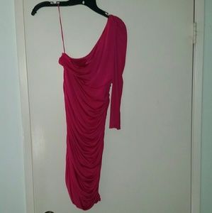 Express Pink Form Fitted Dress